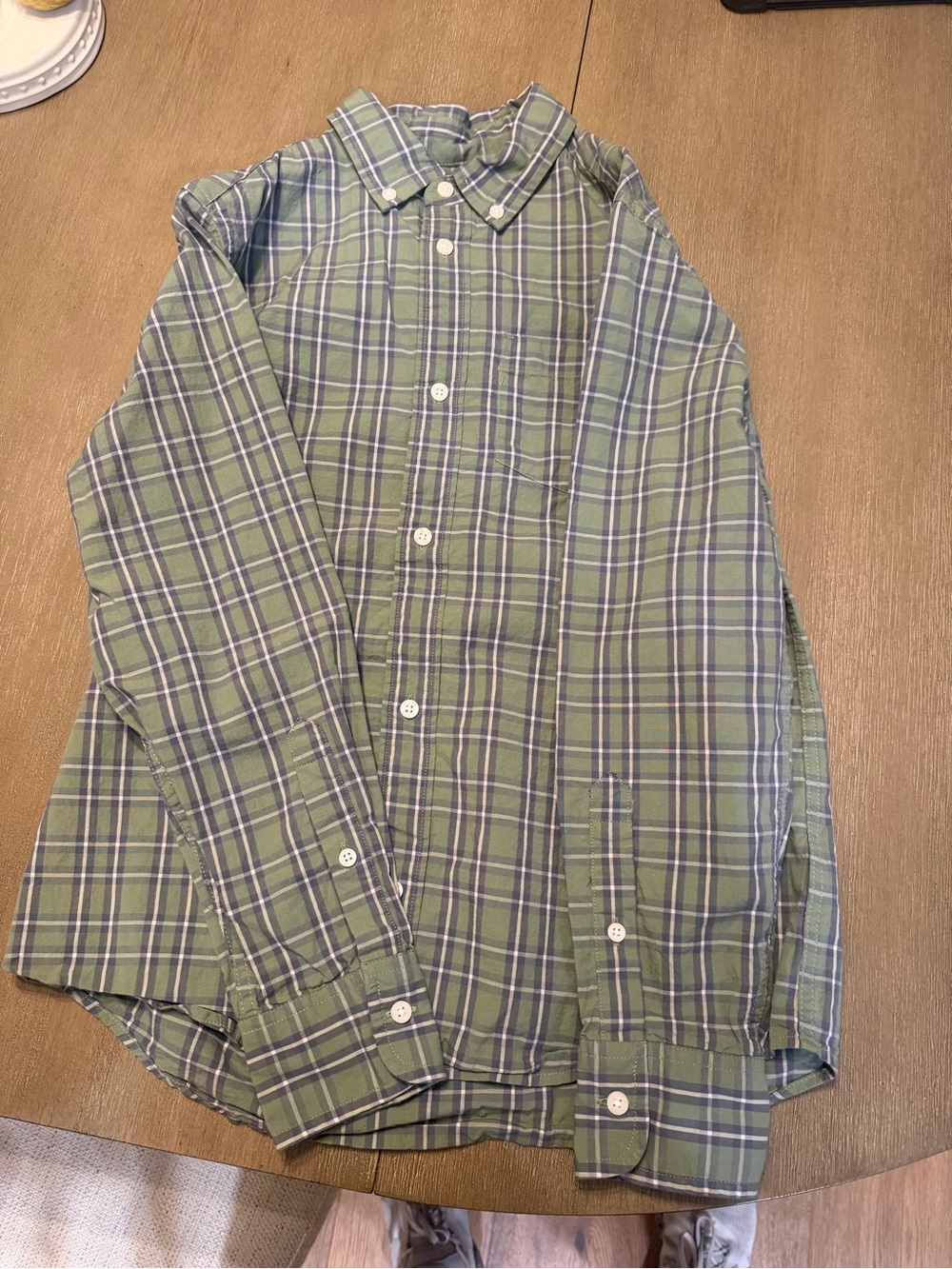Crewcuts Green Plaid Button-Down Shirt